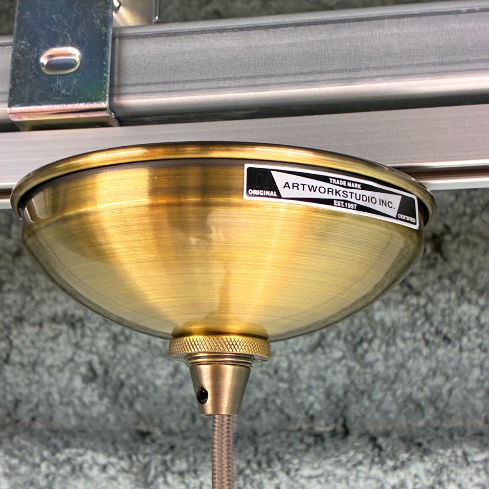 アートワークスタジオ ART WORK STUDIO カスタムシリーズ ベーシックペンダントライト Brass Pendant Light × Emission Steel 定価￥19,800- A ◎