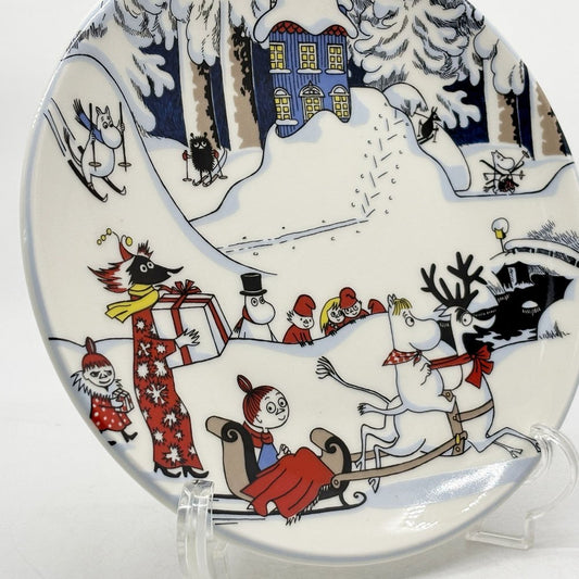 アラビア ARABIA ムーミン MOOMIN ウォールプレート クリスマス 20cm 1997-2002年 限定 北欧食器 箱付き 希少 ●