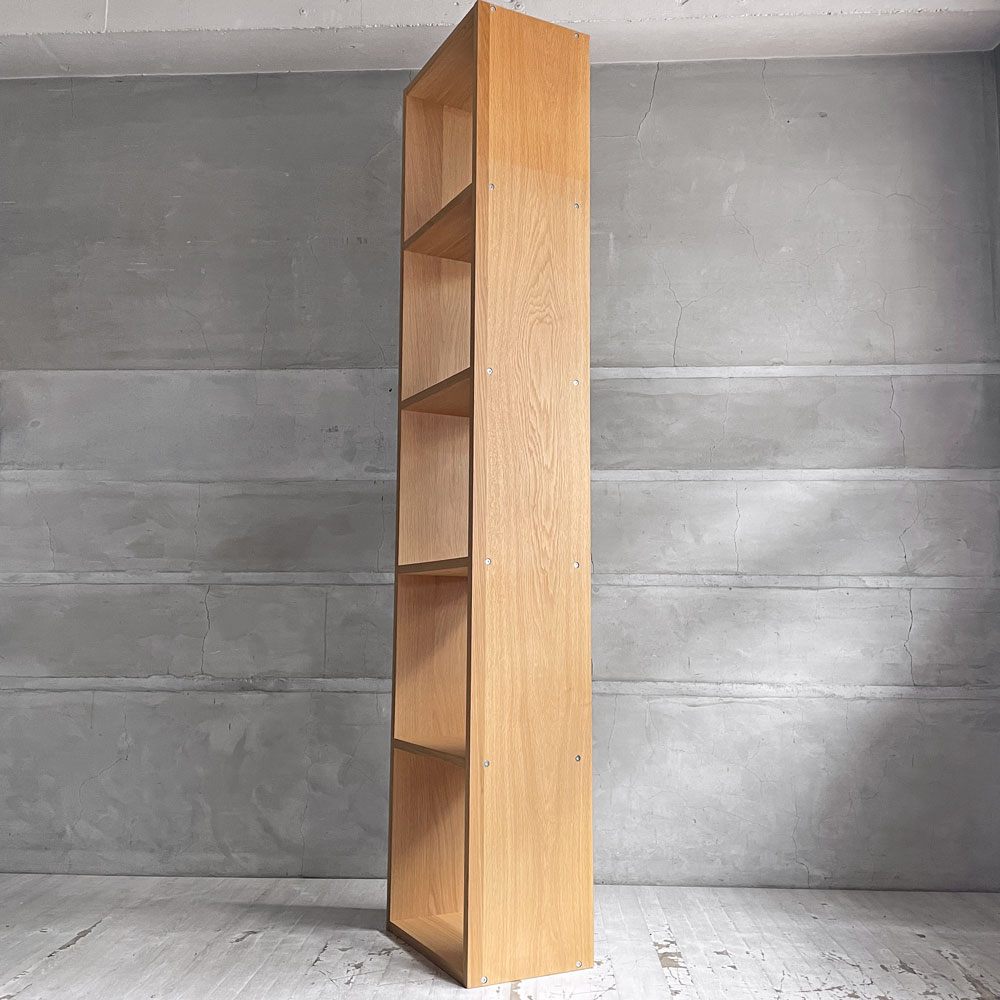 無印良品 MUJI スタッキングシェルフ 1列5段 オーク材 オープンシェルフ ディスプレイラック 本棚 飾り棚 A ♪