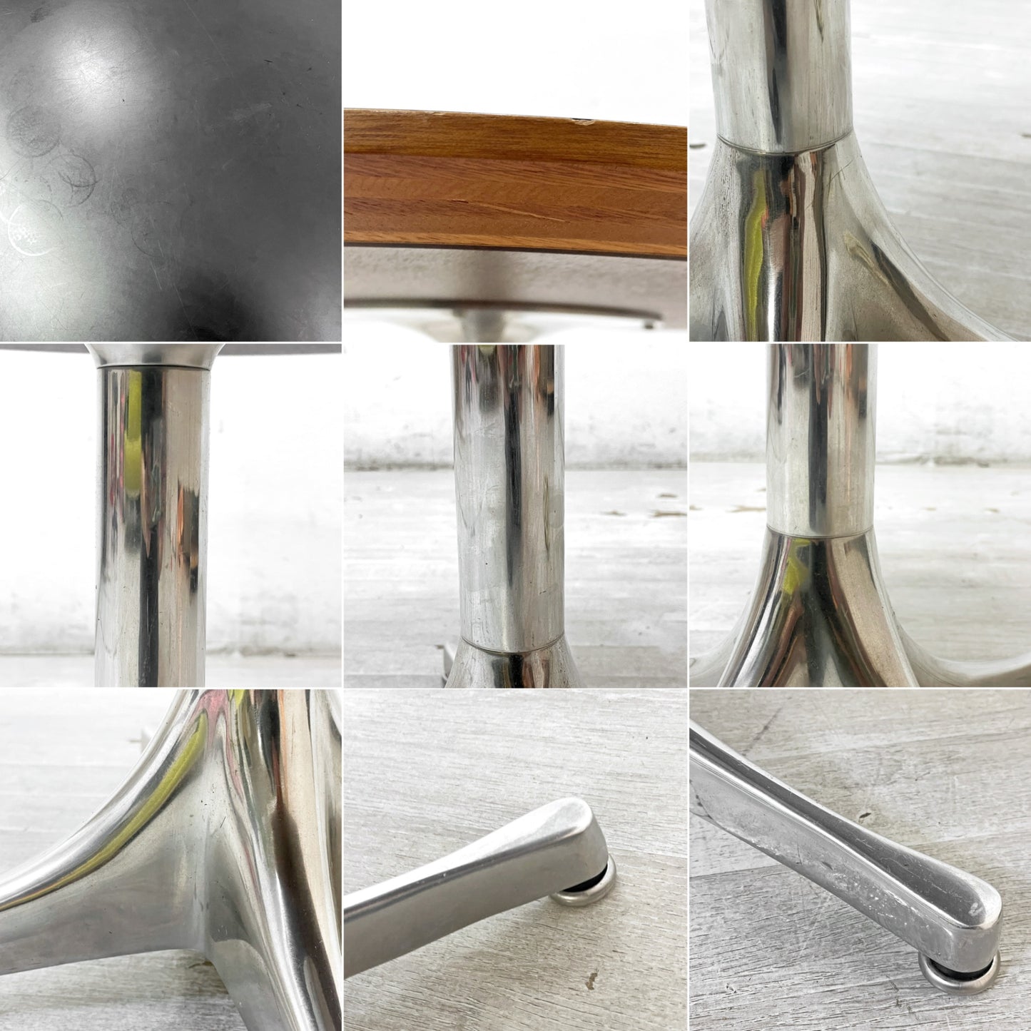 ハーマンミラー Herman Miller ペデスタルテーブル Nelson Pedestal Table コーヒーテーブル ローテーブル ブラック天板 Φ72cm ジョージ・ネルソン ミッドセンチュリー ●