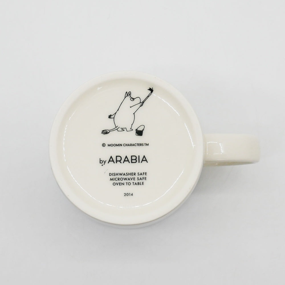 アラビア ARABIA ムーミンマグ MOOMIN ミスターブリスクと一緒にスキー 2014年 冬限定 フィンランド 北欧食器 ●