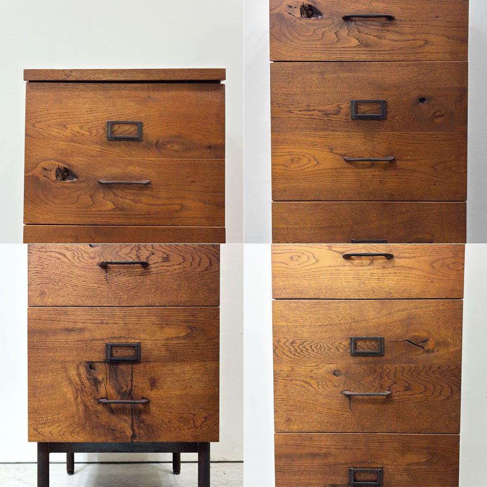 トラックファニチャー TRUCK FURNITURE ライブラリー ハイ チェスト LIBRARY HIGH CHEST ナラ無垢材 インダストリアルデザイン ●