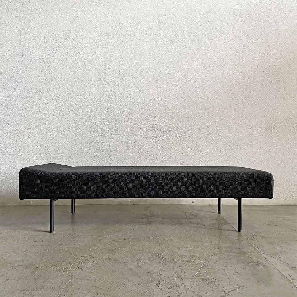 イデー IDEE ディヴァンコ DIVANCO BENCH ベンチ 長椅子 W160cm ファブリック ブルー系 スチール脚 植木莞爾 受注生産品 定価￥199,900- 〓
