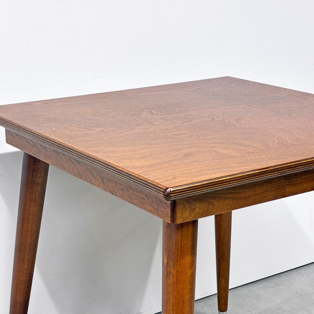 パシフィックファニチャーサービス PACIFIC FURNITURE SERVICE P.F.S スクエアテーブル SQUARE TABLE Lサイズ ダークブラウン バーチ材 樺 W80cm 美品 定価￥88,000- ◎