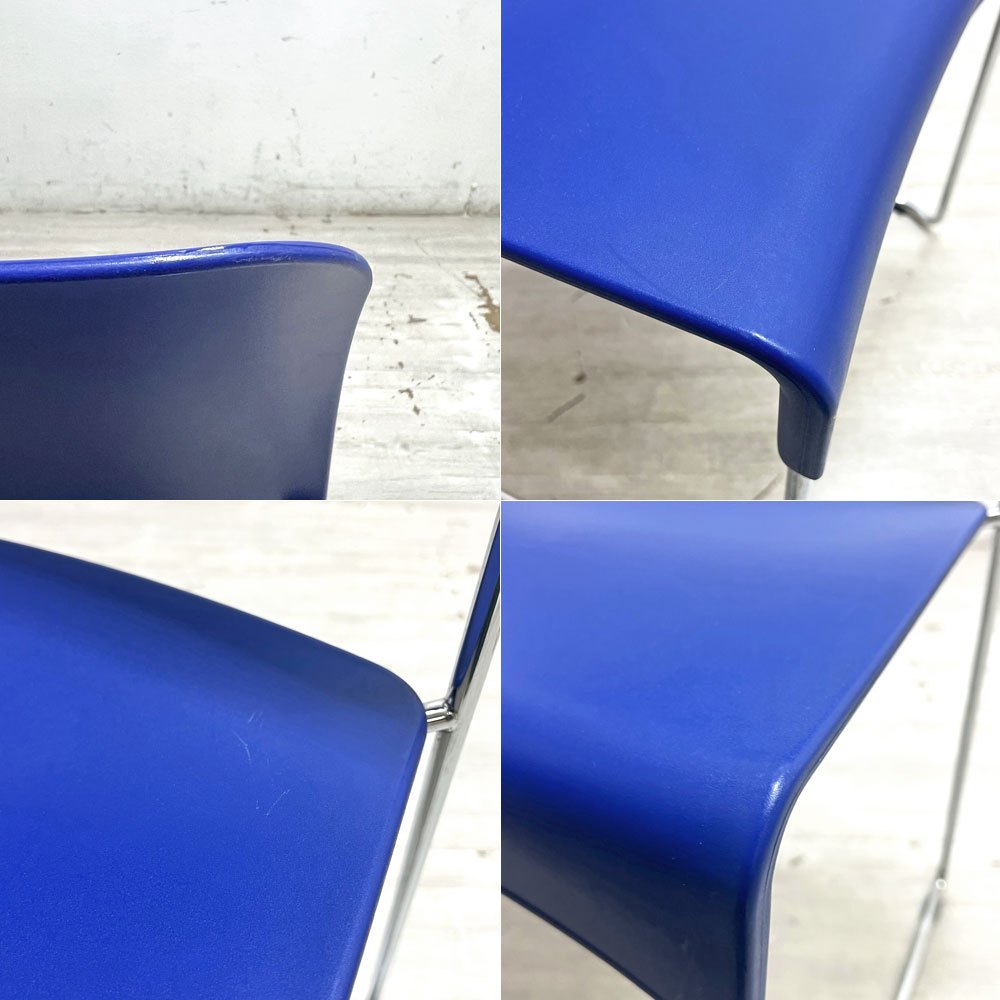 ヴィトラ Vitra シムチェア Sim chair スタッキングチェア ジャスパーモリソン ブルー 参考定価￥50,600 A ●
