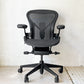 ハーマンミラー Herman Miller アーロンチェア リマスタード フル装備 Aサイズ デスクチェア オフィスチェア オニキスウルトラマット アルミダイキャスタベース ポスチャーフィット 2022年製 ★