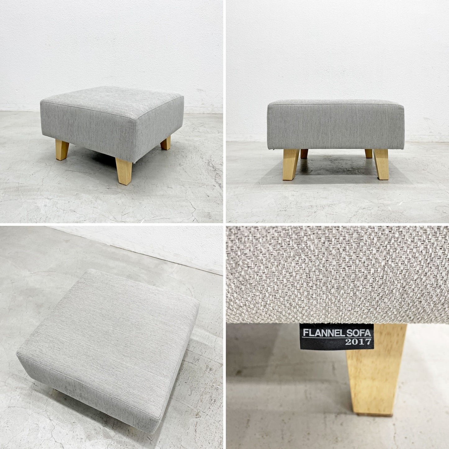 フランネルソファ FLANNEL SOFA ピヴォ PIVO ONE ARM SOFA 片アームソファ ファブリック オットマンセット ナチュラルモダン 〓