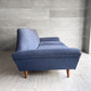 パームスプリングス Palm Springs オリジナルソファ 3Pソファ 3人掛け ネイビー系ファブリック ウォールナット ビンテージデザイン ミッドセンチュリースタイル ♪
