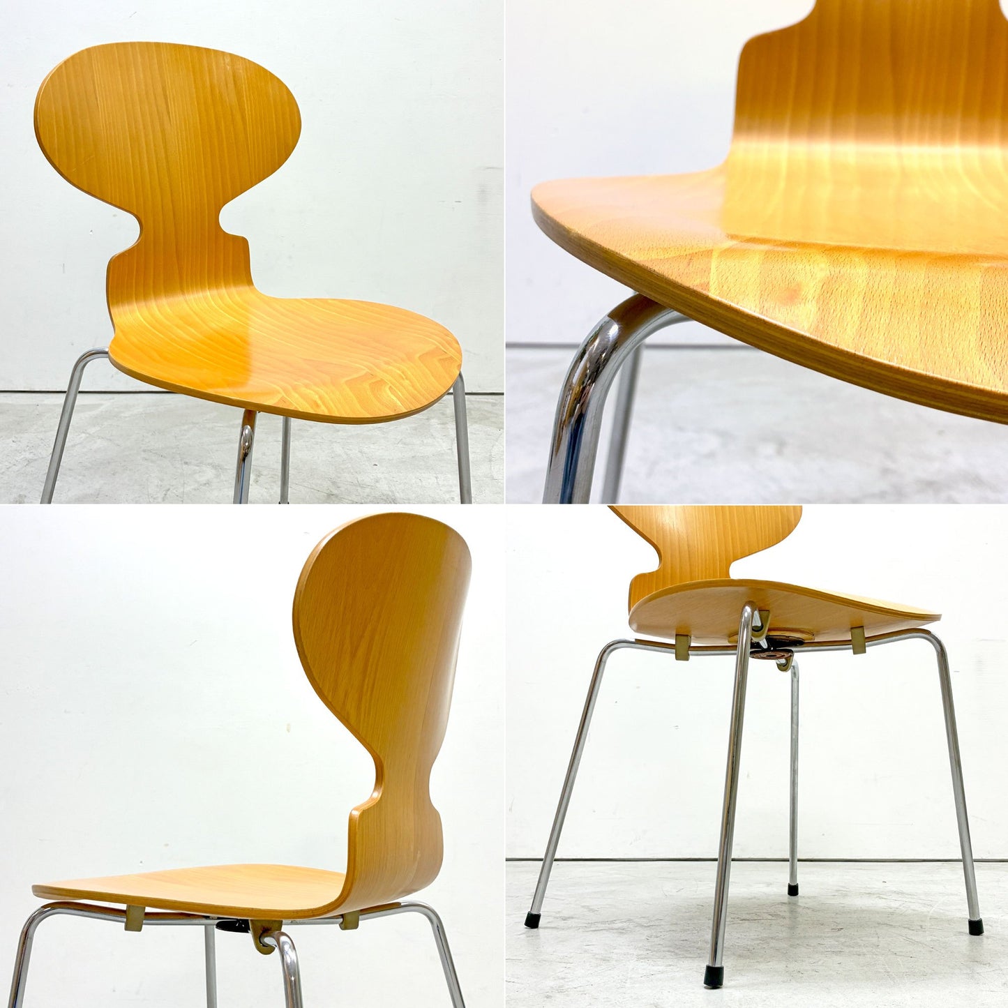フリッツハンセン Fritz Hansen 3101 アリンコチェア アントチェア 4本脚 ナチュラルビーチ ラッカー仕上げ アルネ・ヤコブセン F ●