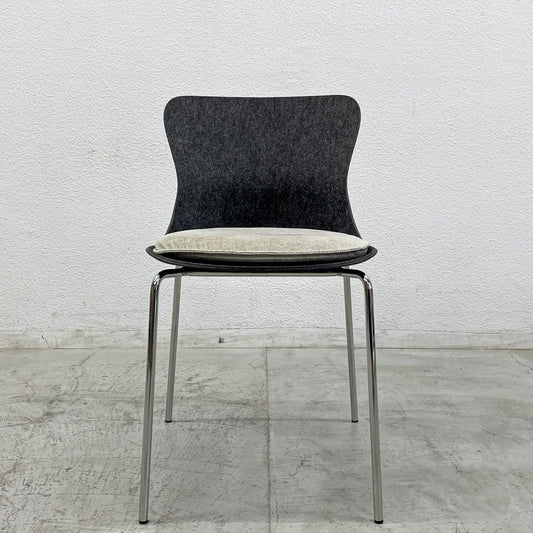 リーンロゼ ligne roset エットリアーノ チェア Ettoriano Chair ダイニングチェア フェルト生地 スチールベース ミニマルデザイン A 〓