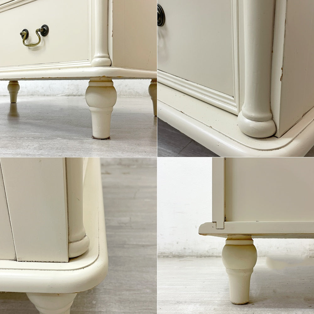 ローラアシュレイ LAURA ASHLEY クリフトン CLIFTON 4段 チェスト オフホワイト 廃盤 カントリースタイル ●