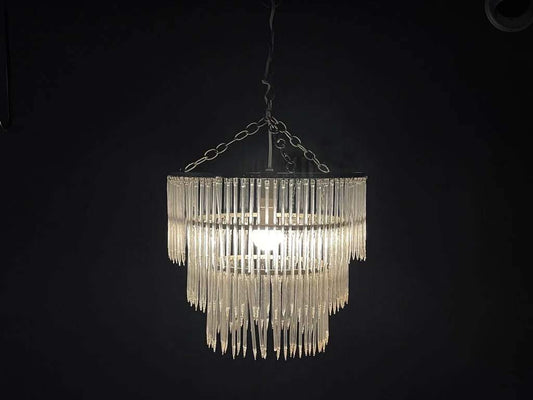 3ラウンドフレーム アイシクル シャンデリア 3Tiered Icicle Glass Chandelier ペンダントライト 〓