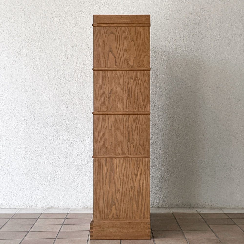 ジャーナルスタンダードファニチャー journal standard Furniture ボンド スライドキャビネット BOND SLIDE CABINET ブックケース オーク材 4段 扉2枚欠品 ◇