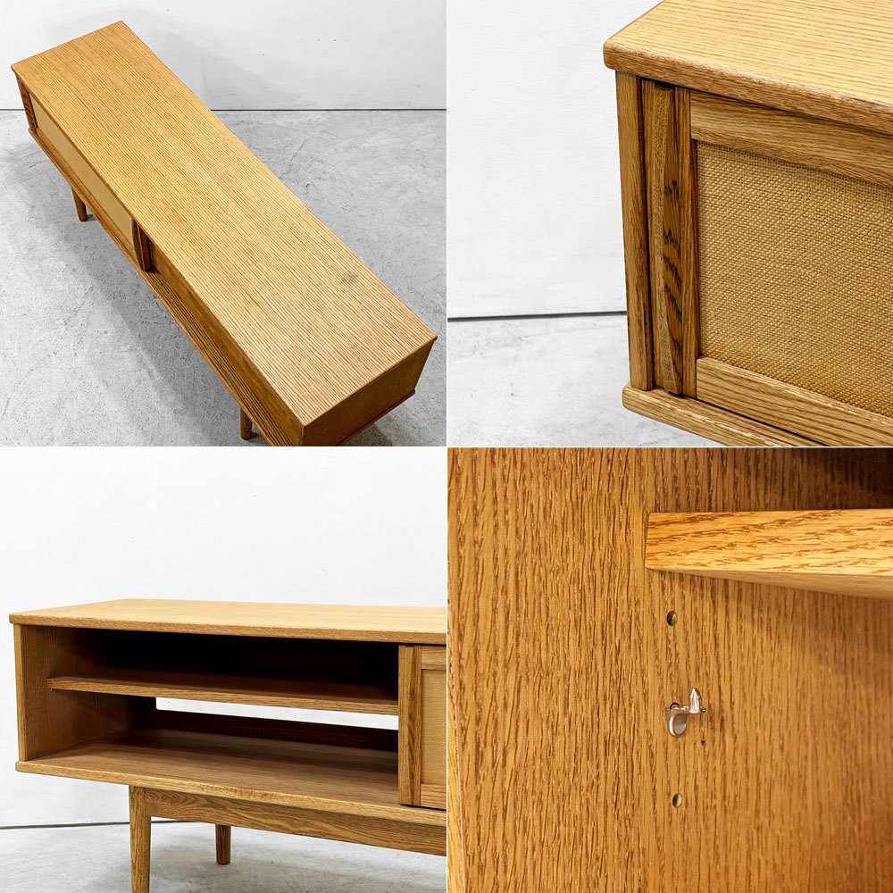 モモナチュラル MOMO Natural ベント VENT SIDE BOARD W150cm サイドボード AVボード オーク材 ハイレッグ仕様 ナチュラルスタイル 定価￥89,500- ●