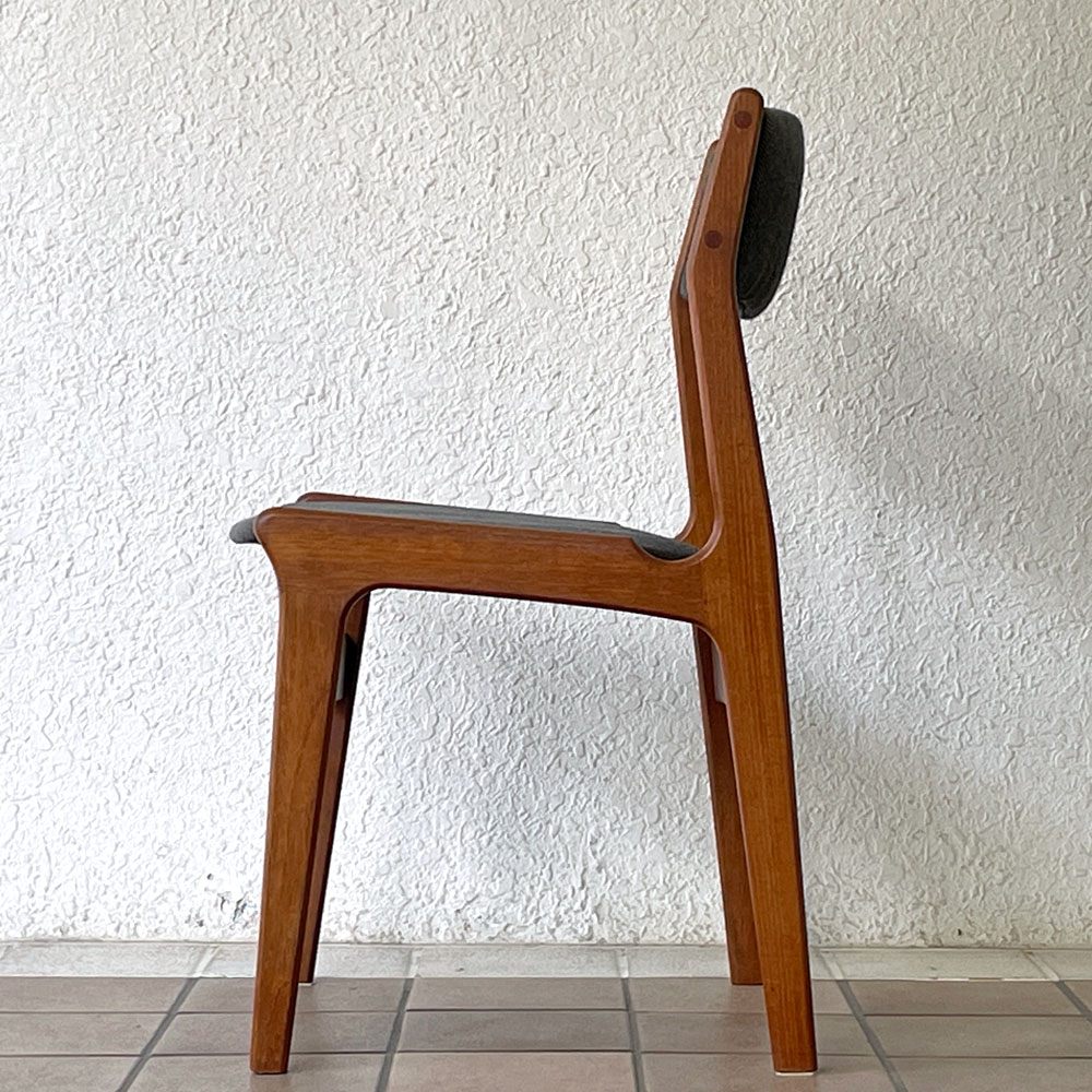 NOVA Mobler ビンテージ チーク材 ダイニングチェア ファブリックシート Vintage 北欧家具 デンマーク ◇