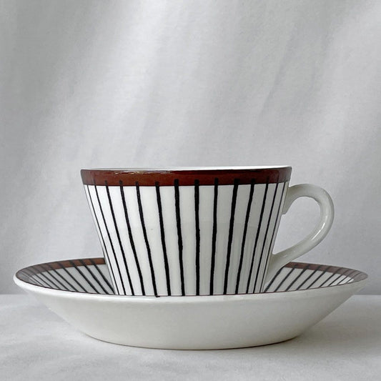 グスタフスベリ GUSTVSBERG スピサリブ SPISA RIBB コーヒーカップ＆ソーサー ビンテージ スウェーデン B ◇