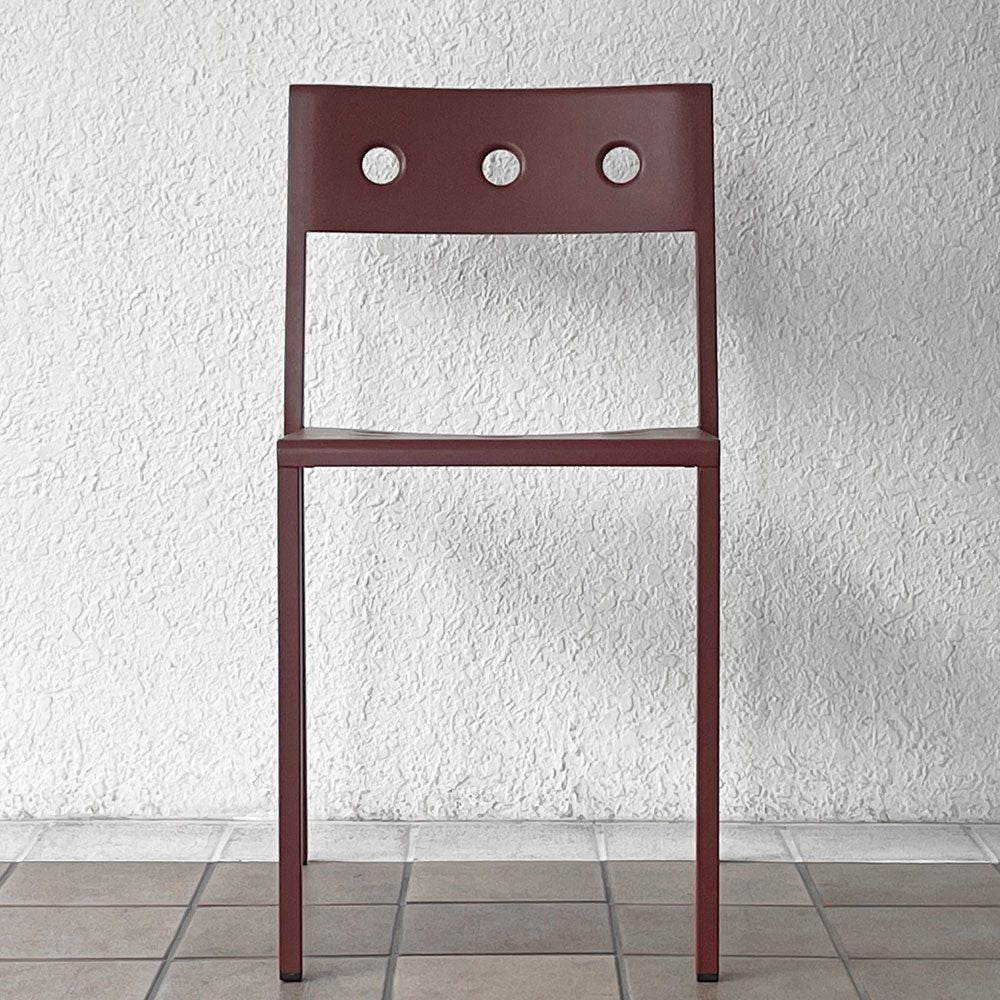 ヘイ HAY バルコニーチェア BALCONY CHAIR 屋外用 ダイニングチェア アームレス スタッキング スチール アイアンレッド 北欧 デンマーク 定価44,000円 A ◇