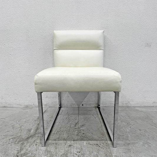 フェンディ・カーサ FENDI CASA エー・ビー・デュアメル AB Duhamel ダイニングチェア 本牛革 オフホワイト 参考価格 約45万～65万の品 C 〓