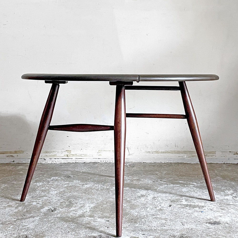 アーコール Ercol ドロップリーフ コーヒーテーブル サイドテーブル エルム×ビーチ材 ブラウン UKビンテージ 英国家具 ■