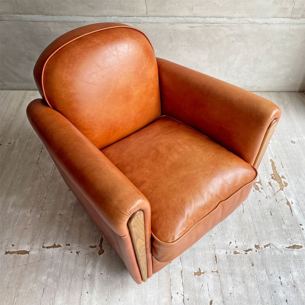 アクメファニチャー ACME Furniture オーククラブチェア OAKS CLUB CHAIR ラウンジチェア 1Pソファ スムースレザー 本革 オーク材 参考定価￥165,000- ♪