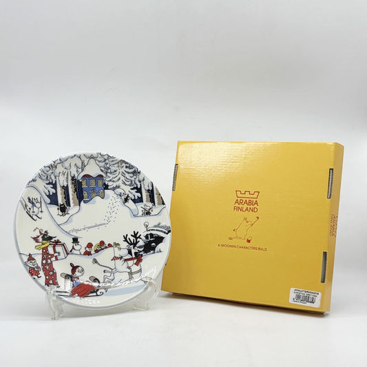 アラビア ARABIA ムーミン MOOMIN ウォールプレート クリスマス 20cm 1997-2002年 限定 北欧食器 箱付き 希少 ●