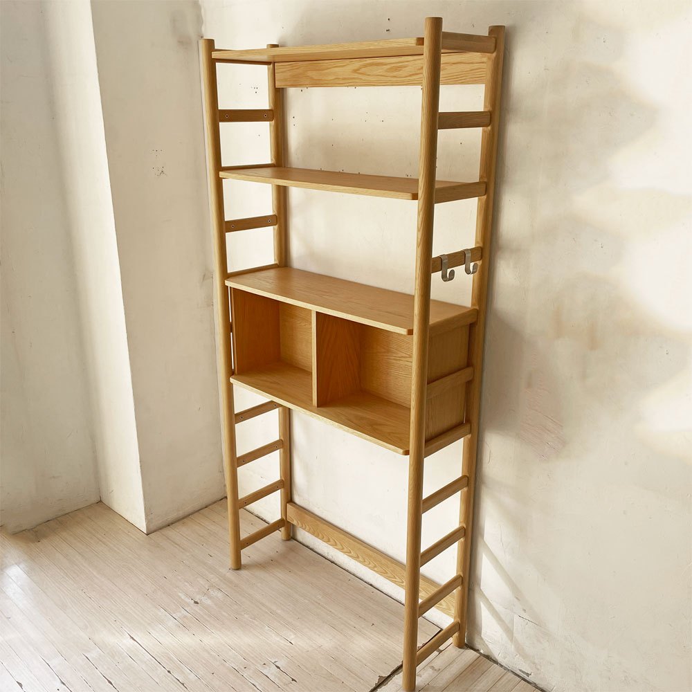 アクタス ACTUS リピア ripia ハイシェルフ オープンシェルフ オーク材 幅90cm モジュール家具 本棚 ★