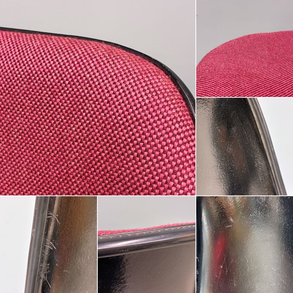 ハーマンミラー Herman Miller サイドシェルチェア MFS製 FRP アプホルスター ファブリック Hベース イームズ ビンテージ ◎