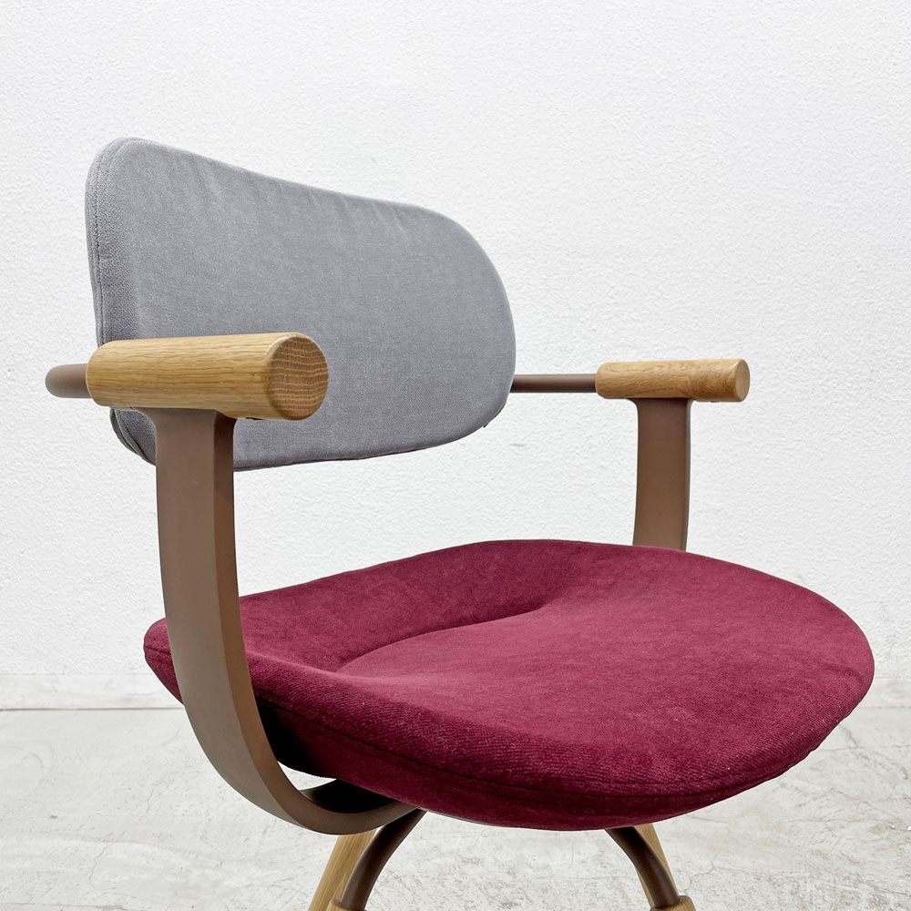 イトーキ ITOKI バーテブラ03 vertebra03 デスクチェア ダイニングチェア 4本脚 座面回転 オーク脚  ノルテキスタイルズ 柴田文江 定価 ¥129,300- 〓