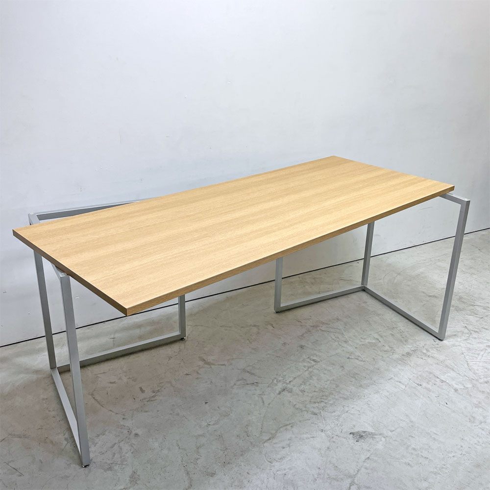 ビスレー BISLEY デスクプラン DESK PLAN Lフット ワーキングテーブル デスク オーク メラミン天板 スチール脚 W170cm イギリス ●