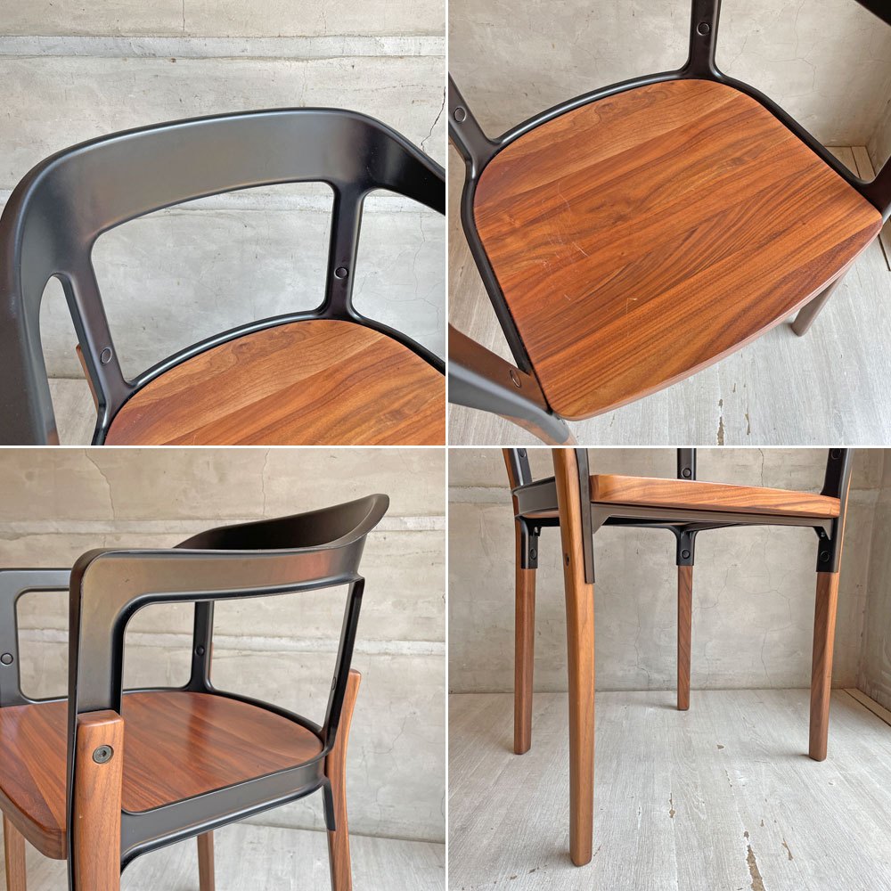 マジス Magis スティールウッドチェア Steelwood Chair ブラック × ウォールナット ロナン＆エルワン・ブルレック 定価￥168,300- ♪