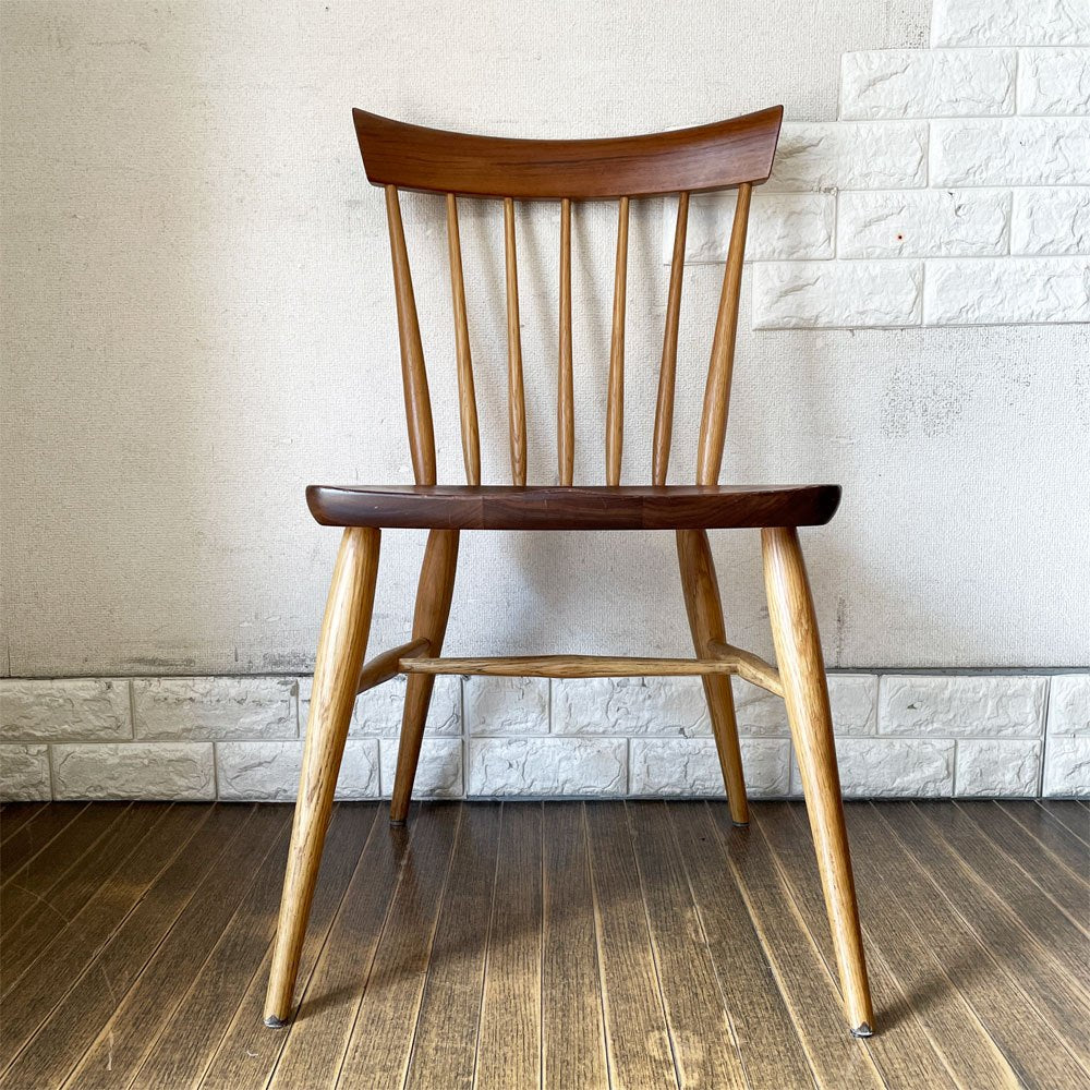 高山ウッドワークス TWW クラウィンザー KURA WINDSOR ファンバックチェア SC4K ダイニングチェア ウォールナット材×オーク材 岩倉榮利 柏木工製造 定価￥58,300- ◎