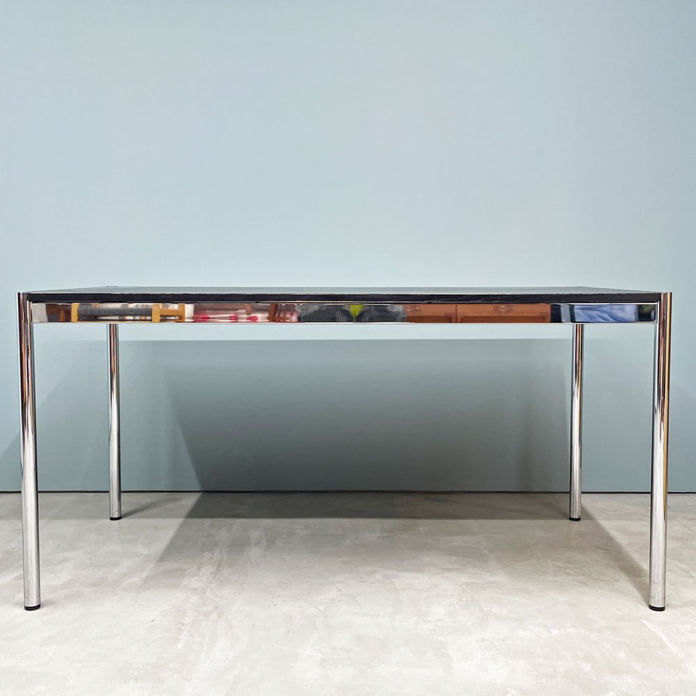 USMモジュラーファニチャー USM Haller USMハラーテーブル ワーキングデスク ダイニングテーブル オーク材 ブラック W150×D75×H72cm アジャスター 高さ調整リング付き+H2cm ◎