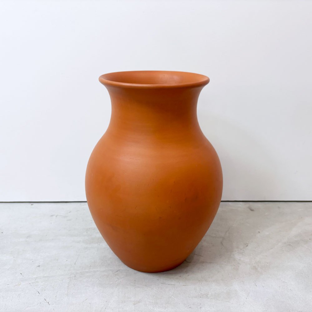 STEFANI テラコッタ 大型 植木鉢 プランター 花瓶 フラワーベース 壷 ディスプレイ 什器 シンプル リゾート H53cm ブラジル製 ●