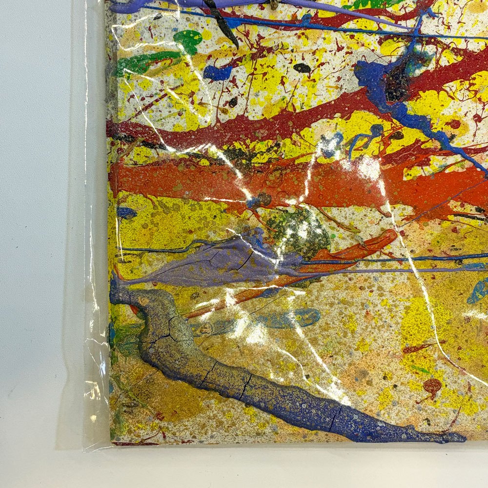 今井アレクサンドル ポストカード 油絵原画 アート 抽象画 アンフォルメル 10×15㎝ 直筆サイン 2015年 現代アート 今井俊満 G ★