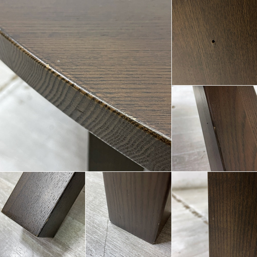 無印良品 MUJI タモ材 ラウンドテーブル ローテーブル 座卓 ブラウン ダイニング用脚部欠品 シンプルデザイン 廃番 ●