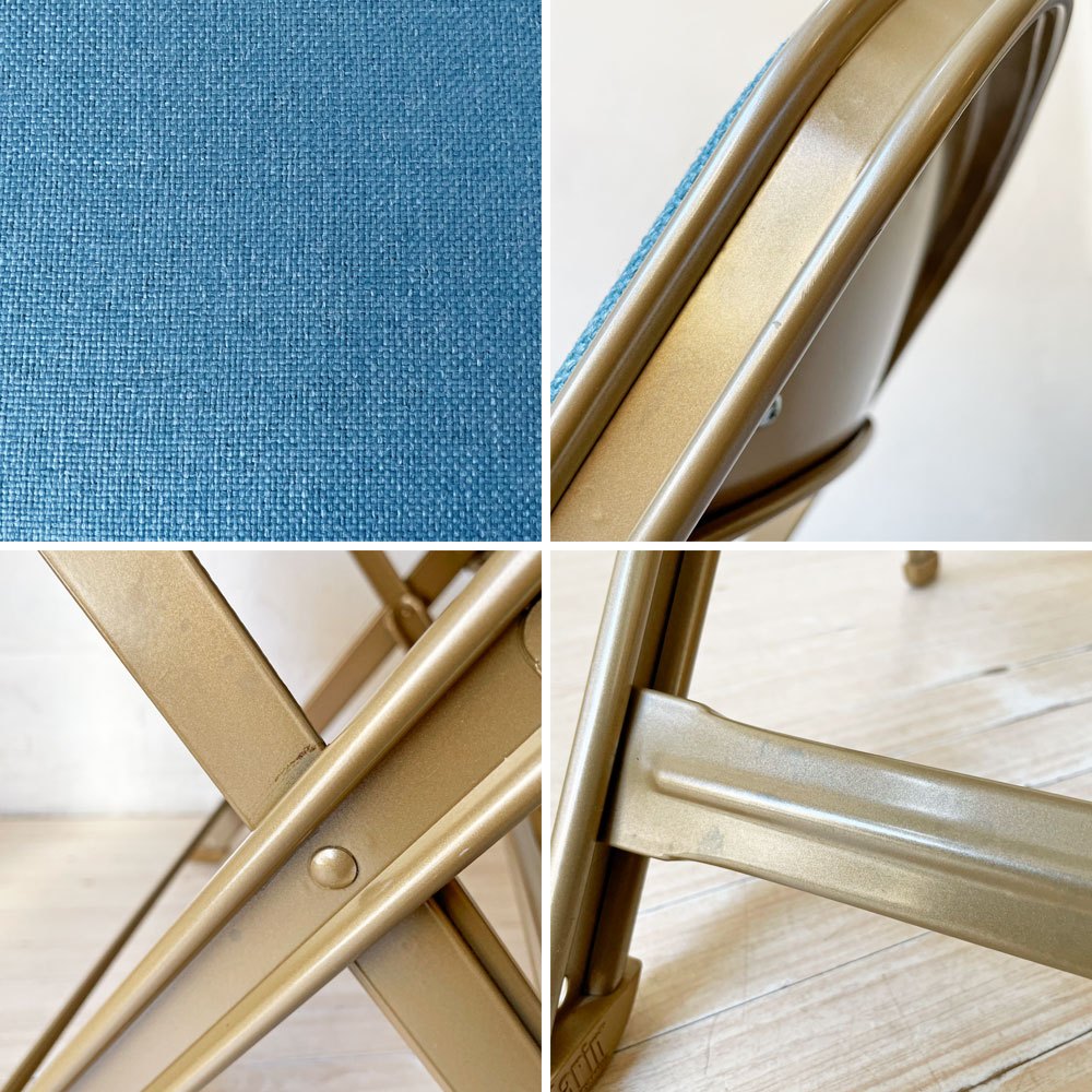 クラリン CLARIN フォールディングチェア FOLDING CHAIR フルクッション 折り畳み ティールカラー US家具 P.F.S.取扱 定価￥30,800- ★
