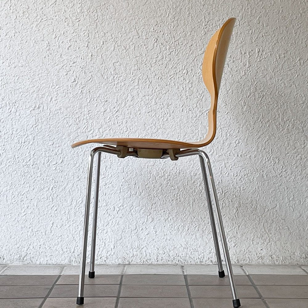 フリッツハンセン Fritz Hansen アントチェア 4本脚 ナチュラルビーチ ラッカー アルネ・ヤコブセン 北欧家具 C ◇