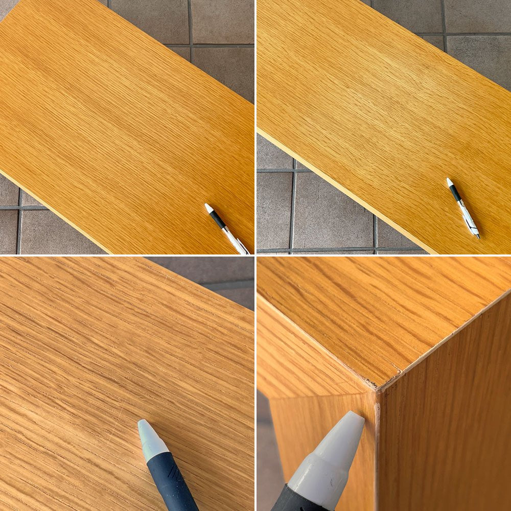 モダンデザイン Modern Design オーク材 コの字 ローテーブル ローボード ディスプレイボード 飾り台 W150×H25cm ナチュラルデザイン◇