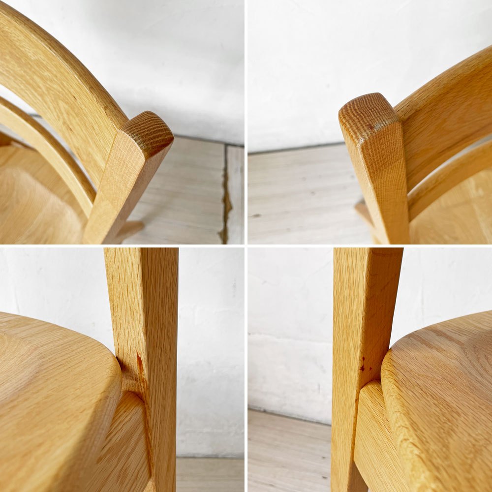 ナガノインテリア NAGANO INTERIOR ハニー Honey ダイニングチェア オーク材 板座 廃盤 B ★