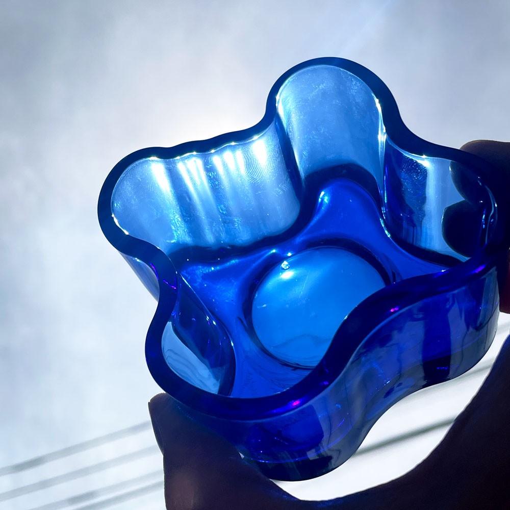 イッタラ iittala アルヴァ・アアルトコレクション Alvar Aalto Collection キャンドルホルダー H55mm ウルトラマリンブルー 北欧雑貨 廃盤 ■