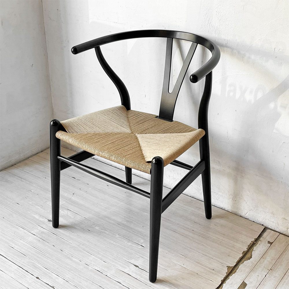 カール ハンセン＆サン Carl Hansen & son CH24 Yチェア ハンス・J・ウェグナー ビーチ材 ブラックラッカー ペーパーコード 日本仕様 参考定価104,500円 ★
