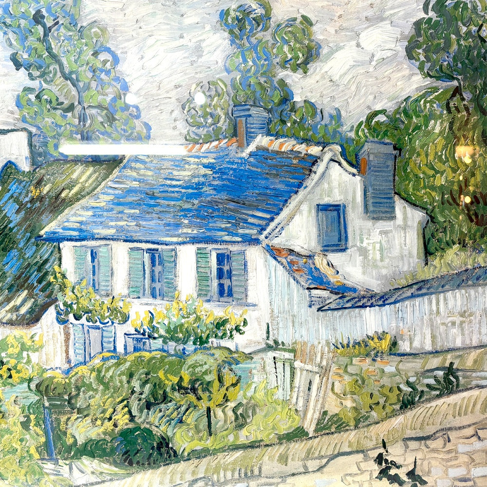 メトロポリタン美術館 展覧会ポスター VAN GOGH IN SAINT-REMY AND AUVERS フィンセント・ファン・ゴッホ オーヴェルの家々1986-1987 W84.5cm 印象派 額装品 ●