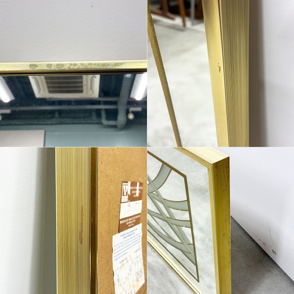 ウィンザー アート Windsor Art Products アールデコスタイル 姿見 壁掛け ミラー H92cm USビンテージ ◎