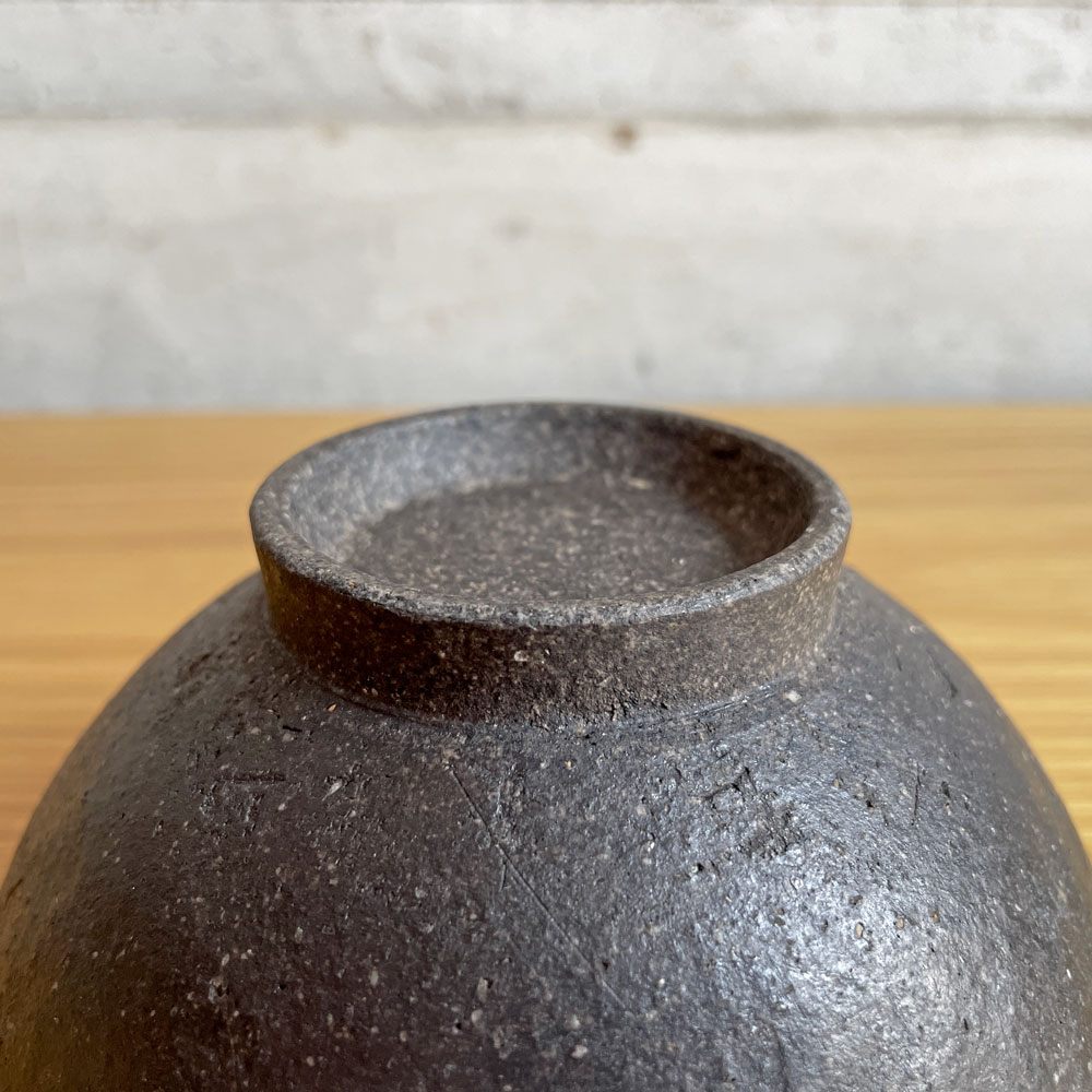 村上躍 白灰化粧飯碗 茶碗 ボウル 陶器 陶芸家 現代作家 B ♪
