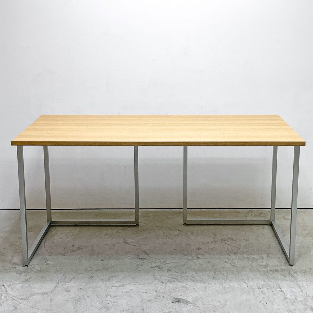 ビスレー BISLEY デスクプラン DESK PLAN Lフット ワーキングテーブル デスク オーク メラミン天板 スチール脚 W150cm イギリス ●