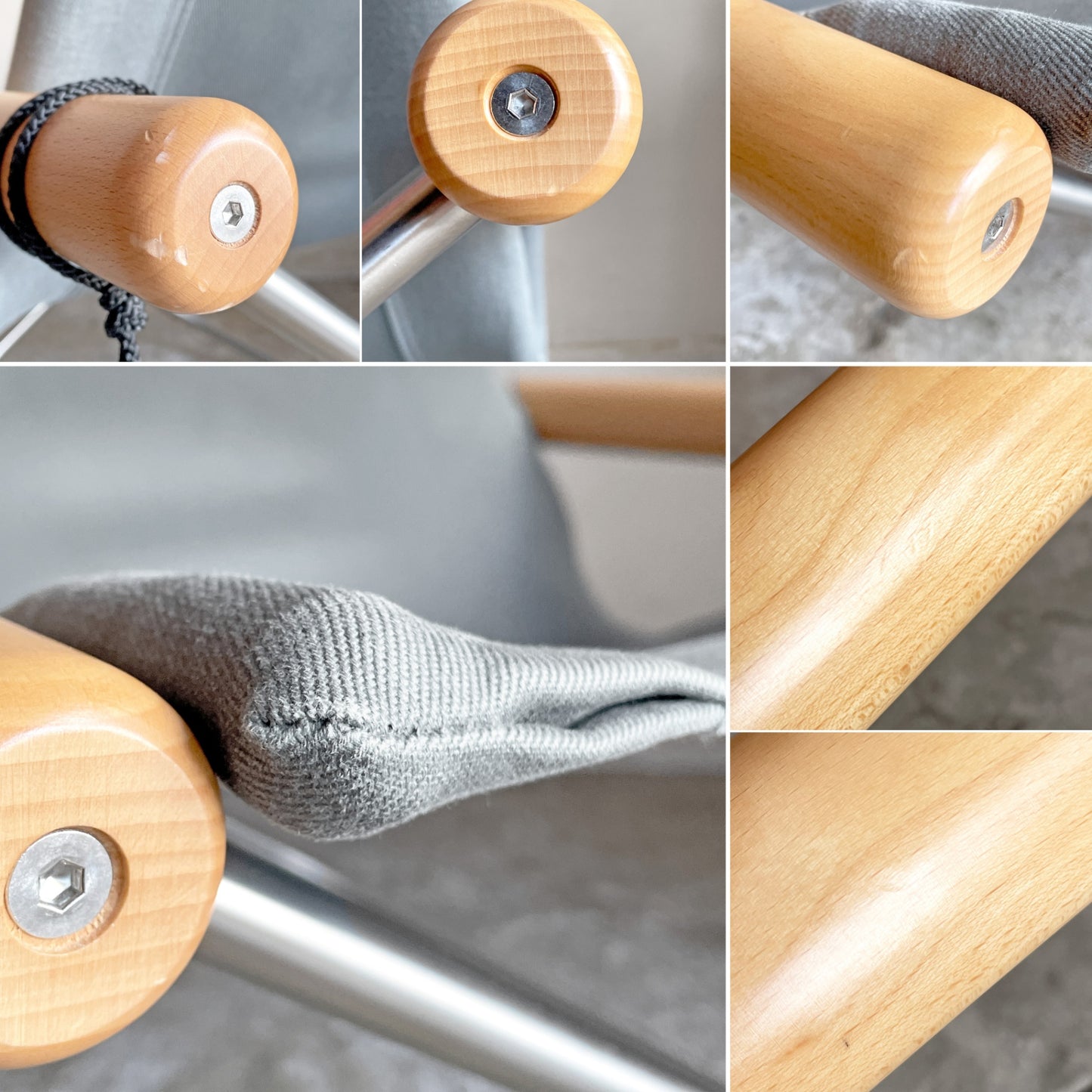 ニーチェアX  NY chair X フォールディングチェア ロッキング 折り畳み ナチュラル×グレー  MoMA 藤栄 新居 猛 ■