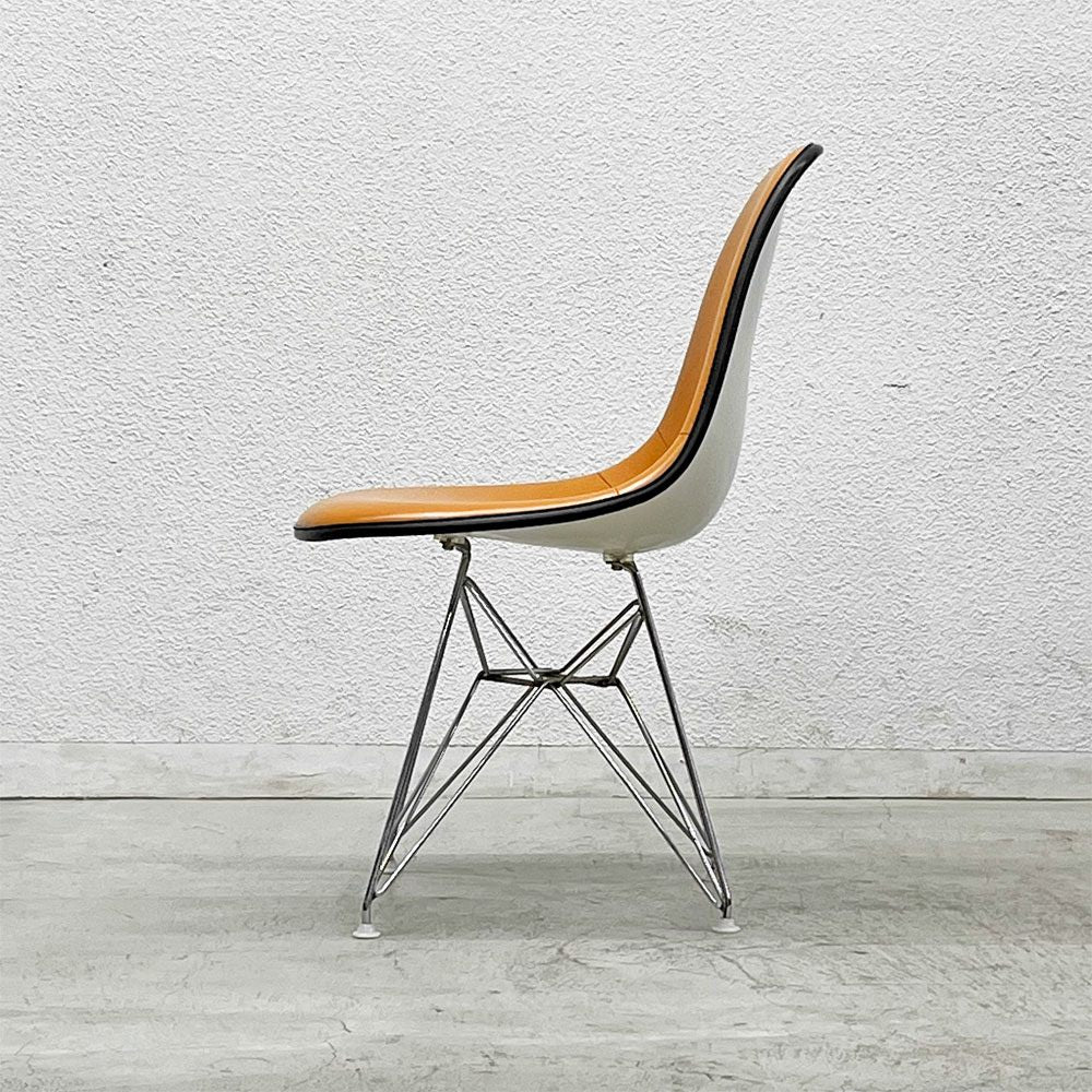 ハーマンミラー Herman Miller サイドシェルチェア セカンド 2nd FRP ナウガレザー エッフェルベース イームズ ビンテージ 〓