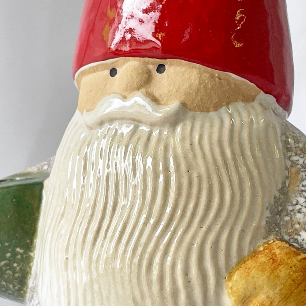 グスタフスベリ GUSTAVSBERG リサラーソン Lisa Larson サンタファザー Santa Father キャンドルホルダー サンタオブジェ スウェーデン 北欧雑貨 ◇