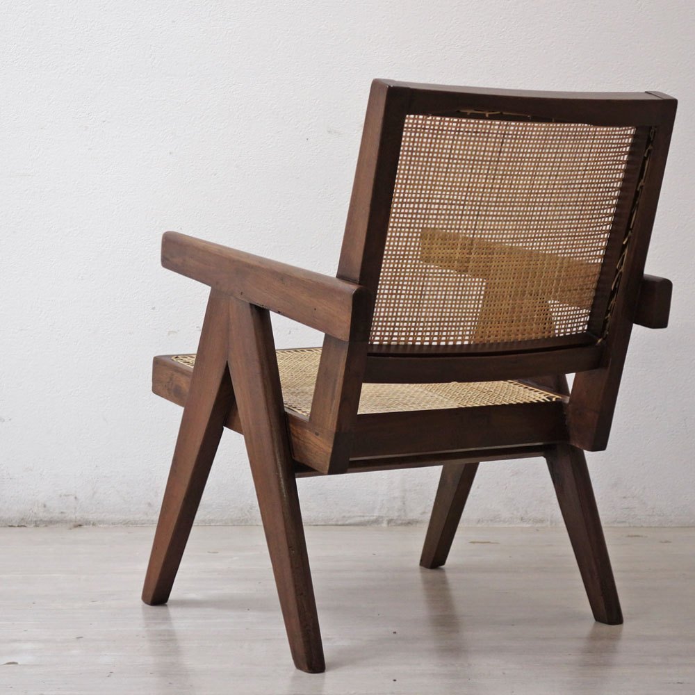 ピエールジャンヌレ Pierre Jeanneret イージーチェア Easy Chair チーク無垢材 チャンディーガル 60`s ビンテージ B ●