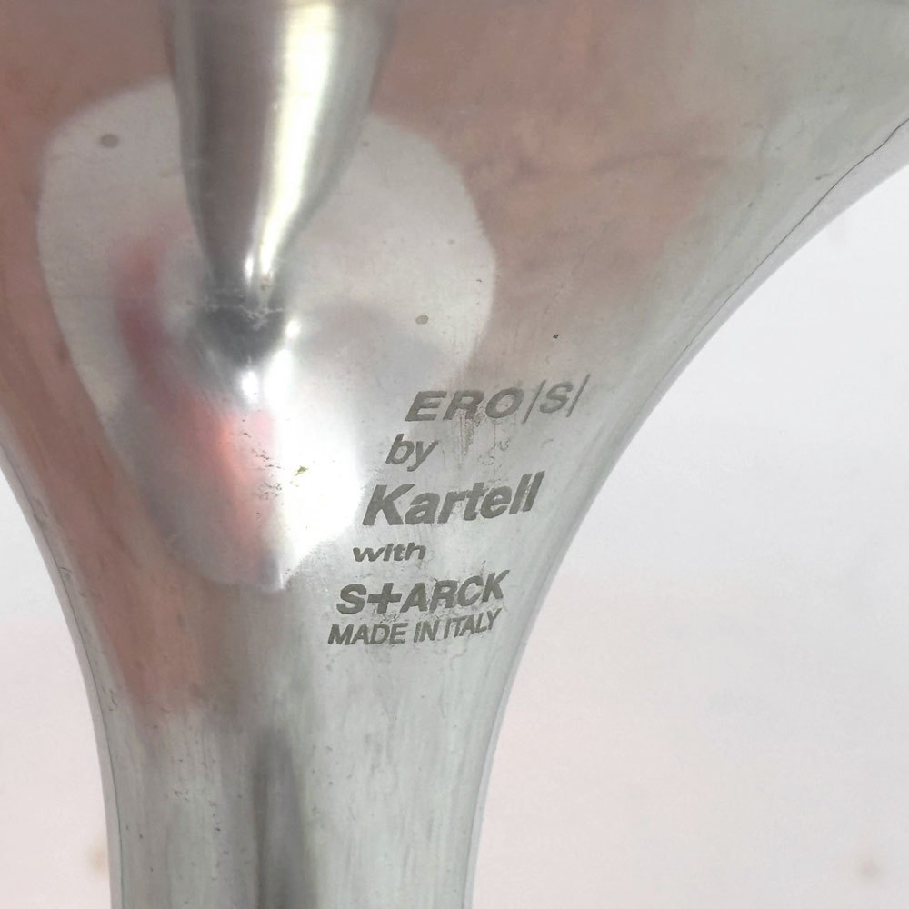 カルテル Kartell エロエス ERO S ダイニングチェア 1本脚 回転式 フィリップスタルク Philippe Starck スペースエイジ イタリアンモダン オレンジレッド ●